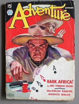 Imagen del vendedor de ADVENTURE (Pulp Magazine). September 1937; -- Volume 97 #5 Hark, Africa by Joel Townsley Rogers; a la venta por Comic World