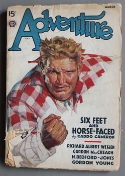 Seller image for ADVENTURE (Pulp Magazine). March 1938; -- Volume 98 #5 Six Feet and Horse-Faced by Caddo Cameron; for sale by Comic World