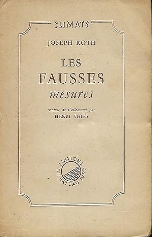 Les Fausses Mesures. Traduit De L'Allemand Par Blanch Gidon