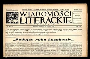 Seller image for Wiadomosci Literackie. Tygodnik. R.13 (1936). Nr 4 (636) (26 stycznia 1936) for sale by POLIART Beata Kalke