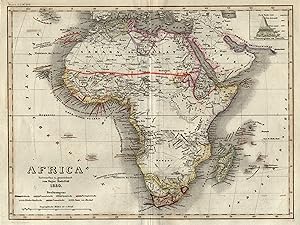 Bild des Verkufers fr Stahlstich- Karte, n. Radefeld b. B.I., "Africa .". zum Verkauf von Antiquariat Clemens Paulusch GmbH