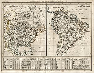 Bild des Verkufers fr Stahlstich- Karte, b. B.I., "Flusskarte von Nord u. Sd-America". zum Verkauf von Antiquariat Clemens Paulusch GmbH