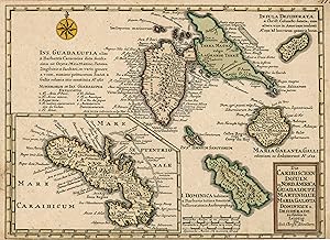 Bild des Verkufers fr Kupferstich- Karte, b. J. Chr.Schreiber, "Die Caribischen Insuln in Nordamerica. Guadaloupe, Martinique, Maria Galanta, Dominique u. Desiderade .". zum Verkauf von Antiquariat Clemens Paulusch GmbH