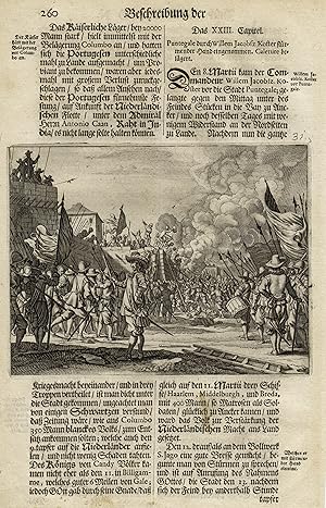 Bild des Verkufers fr Eroberung von Puntegale durch Willem Jacobsz Koster. zum Verkauf von Antiquariat Clemens Paulusch GmbH