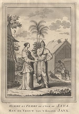 Imagen del vendedor de Ethnology, "Homme et Femme de L'Isle de Java. - Man en Vrouw .". a la venta por Antiquariat Clemens Paulusch GmbH