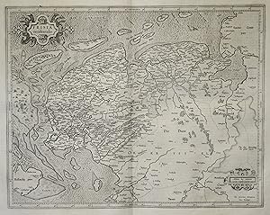 Bild des Verkufers fr Kupferstich- Karte, n. Mercator b. Hondius, "Frisia occidentalis". zum Verkauf von Antiquariat Clemens Paulusch GmbH