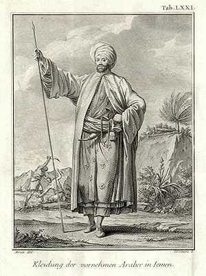 Bild des Verkufers fr Kleidung der vornehmen Araber in Iemen. zum Verkauf von Antiquariat Clemens Paulusch GmbH