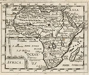 Bild des Verkufers fr Kupferstich- Karte, aus Duval / Hoffmann, "Africa". zum Verkauf von Antiquariat Clemens Paulusch GmbH