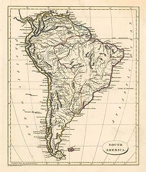 Bild des Verkufers fr Kupferstich- Karte, v. u. n. J. C. Russell jun., "South America". zum Verkauf von Antiquariat Clemens Paulusch GmbH