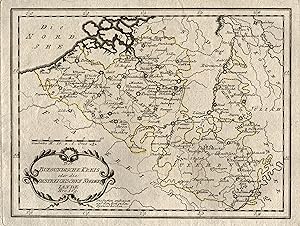 Kupferstich- Karte, b. Reilly, "Der Burgundische Kreis oder die Oestreichischen Niederlande".
