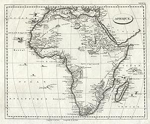 Bild des Verkufers fr Kupferstich- Karte, n. Arrowsmith u. Buache aus Pinkerton "Geographie moderne", "Afrique". zum Verkauf von Antiquariat Clemens Paulusch GmbH