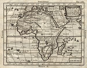 Bild des Verkufers fr Kupferstich- Karte, n. Buffier b. Pitteri, "Africa". zum Verkauf von Antiquariat Clemens Paulusch GmbH