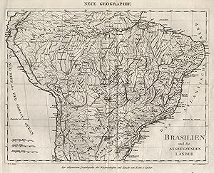 Bild des Verkufers fr Kupferstich- Karte, v. Richter n. Schlieben, "Brasilien und die angrenzenden Lnder". zum Verkauf von Antiquariat Clemens Paulusch GmbH