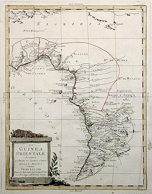 Bild des Verkufers fr Kupferstich- Karte, v. Pitteri b. A. Zatta, "La Guinea Orientale che contiene li Regni di Loango, Congo Angola e Benguela". zum Verkauf von Antiquariat Clemens Paulusch GmbH