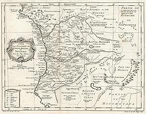 Bild des Verkufers fr Kupferstich- Karte, v. Bellin, "Carte des Royaumes de Congo, Angola. et Benguela, avec les Pays Voisins". zum Verkauf von Antiquariat Clemens Paulusch GmbH