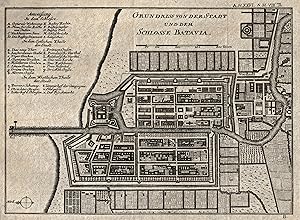 Bild des Verkufers fr Befestigungsgrundri, "Grundri von der Stadt und dem Schlosse Batavia". zum Verkauf von Antiquariat Clemens Paulusch GmbH