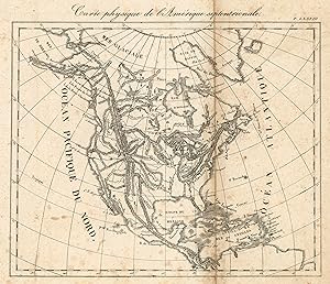 Bild des Verkufers fr Lithografie- Karte, b. Engelmann, "Carte physique de l Amerique septenrionale.". zum Verkauf von Antiquariat Clemens Paulusch GmbH