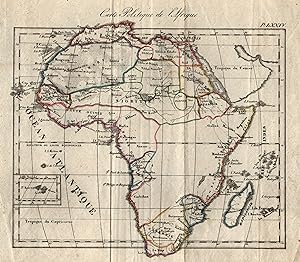 Bild des Verkufers fr Lithografie- Karte, b. Engelmann, "Carte politique de l Afrique". zum Verkauf von Antiquariat Clemens Paulusch GmbH