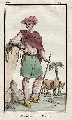 Imagen del vendedor de Al Mukha, Mann in Tracht, "Bagnan de Moka,". a la venta por Antiquariat Clemens Paulusch GmbH