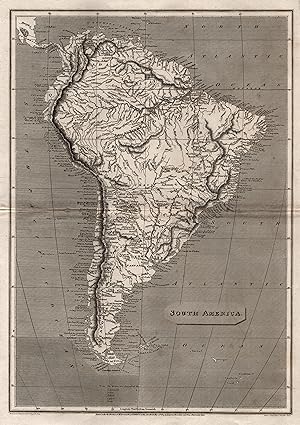 Bild des Verkufers fr Kupferstich- Karte, v. J. Russell n. Arrowsmith, "South America". zum Verkauf von Antiquariat Clemens Paulusch GmbH