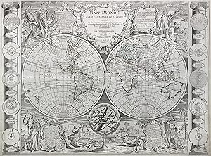 Seller image for Kupferstich- Karte, v. Jean Baptist Nolin korr. v. L. Denis b. Basset, "Mappe Monde carte universelle de la Terre". for sale by Antiquariat Clemens Paulusch GmbH