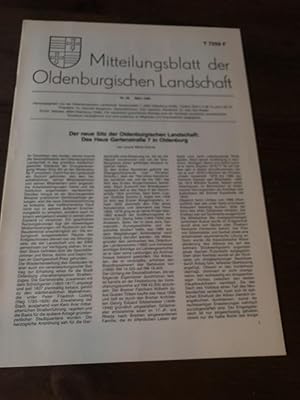 Bild des Verkufers fr Mitteilungsblatt der Oldenburgischen Landschaft Nr. 26 Mrz 1980. zum Verkauf von Altstadt-Antiquariat Nowicki-Hecht UG