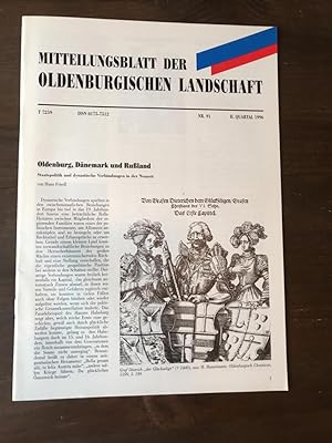 Mitteilungsblatt der Oldenburgischen Landschaft Nr. 91 II. Quartal 1996.