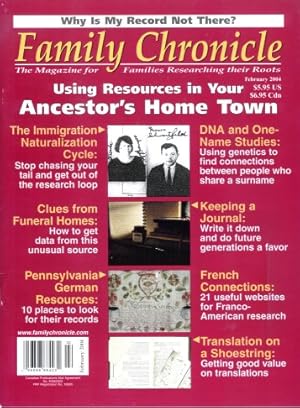 Family Chronicle: The Magazine for Families Researching their Roots, Vol. 8 No. 3/ January - Febr...