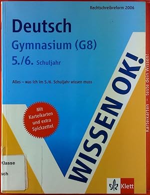 Bild des Verkufers fr Wissen OK! Deutsch Gymnasium (G8) 5./6. Schuljahr zum Verkauf von biblion2