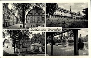 Bild des Verkufers fr Ansichtskarte / Postkarte Wolkenstein im Erzgebirge, Ansichten vom Warmbad zum Verkauf von akpool GmbH
