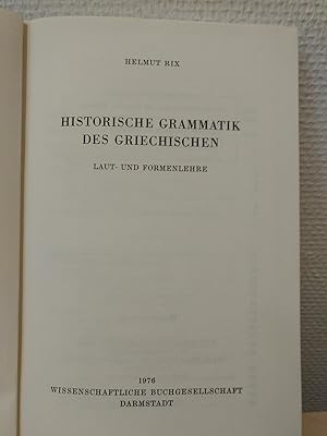 Immagine del venditore per Historische Grammatik des Griechischen venduto da PlanetderBuecher