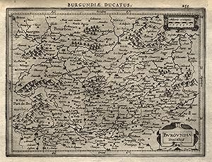 Bild des Verkufers fr Kupferstich- Karte, b. Janssonius n. Mercator, "Bvrgvndia ducatus". zum Verkauf von Antiquariat Clemens Paulusch GmbH