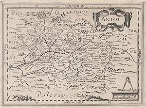 Bild des Verkufers fr Kupferstich- Karte, n. Mercator b. Cloppenburg ( Ausgabe Janssonius - Waesberge ), "Aniou". zum Verkauf von Antiquariat Clemens Paulusch GmbH