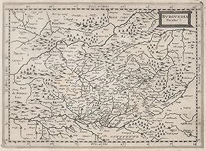 Bild des Verkufers fr Kupferstich- Karte, n. Mercator b. Cloppenburg ( Ausgabe Janssonius - Waeseberge), "Bvrgvndia Ducatus". zum Verkauf von Antiquariat Clemens Paulusch GmbH