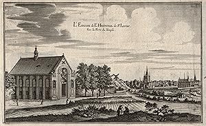 Bild des Verkufers fr Teilansicht, Kapelle des Hospitals St. Louis, v. Norden, "L'Eglise de L'Hospital de St. Lovis.". zum Verkauf von Antiquariat Clemens Paulusch GmbH