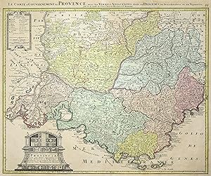 Kupferstich- Karte, n. G. de L'Isle b. Homann Erben, "Praefectura Generalis & Comitatus Provincia...