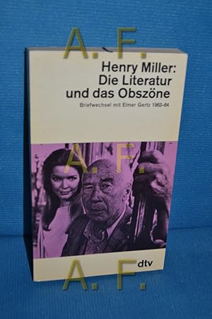 Bild des Verkufers fr Die Literatur und das Obszne zum Verkauf von Antiquarische Fundgrube e.U.