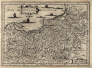Bild des Verkufers fr Kupferstich- Karte, n. Mercator / Cloppenburg bei Janssonius - Waesberge, "Prussia". zum Verkauf von Antiquariat Clemens Paulusch GmbH