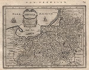 Bild des Verkufers fr Kupferstich- Karte, b. Janssonius n. Kaerius, "Prussia". zum Verkauf von Antiquariat Clemens Paulusch GmbH