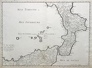 Bild des Verkufers fr Kupferstich- Karte, v. A. Peyrounin n. N. Sanson b. Mariette, "Calabre Citerieure et Vlterieure le Far de Messine &c. 1648". zum Verkauf von Antiquariat Clemens Paulusch GmbH