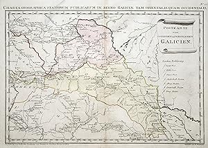 Kupferstich- Karte, v. K. Ponheimer bei Reilly, "Charta Geographica Stationum Publicarum in Regno...