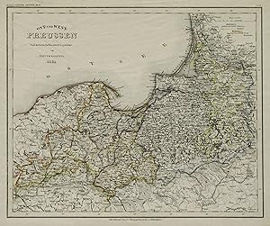 Bild des Verkufers fr Stahlstich- Karte, n. Radefeld aus Meyers Grosser Zeitungsatlas "Ost- und West- Preussen .". zum Verkauf von Antiquariat Clemens Paulusch GmbH