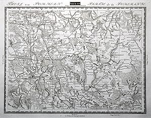 Kupferstich- Karte, v. Bürk b. "Geogr. Institut" in Weimar, "Theil von Pommern. Sect. 22".