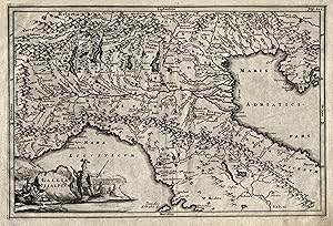 Seller image for Kupferstich- Karte, v. Cellarius, "Gallia Cisalpina ". for sale by Antiquariat Clemens Paulusch GmbH