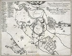 Befestigungsplan, mit Darstellung der Belagerung 1657.