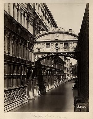 Bild des Verkufers fr Teilansicht, Seufzerbrcke, " Venezia, Ponte dei Sospiri ". zum Verkauf von Antiquariat Clemens Paulusch GmbH