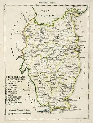 Lithografie Karte Aus Schliebens Atlas Von Europa C Kon Ireland A Prov Leinster By Irland Ireland Leinster Provinz Map Antiquariat Clemens Paulusch Gmbh