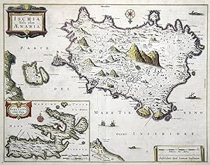 Bild des Verkufers fr Kupferstich- Karte, b. Janssonius, "Ischia Isola olim Aenaria". zum Verkauf von Antiquariat Clemens Paulusch GmbH