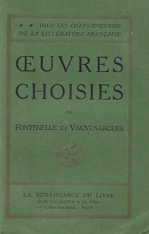 Bild des Verkufers fr Oeuvres Choisies zum Verkauf von Au vert paradis du livre