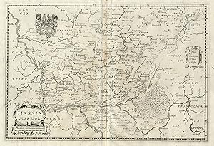 Bild des Verkufers fr Kupferstich- Karte, v. Merian, "Wetteravia die Wetteraw". zum Verkauf von Antiquariat Clemens Paulusch GmbH